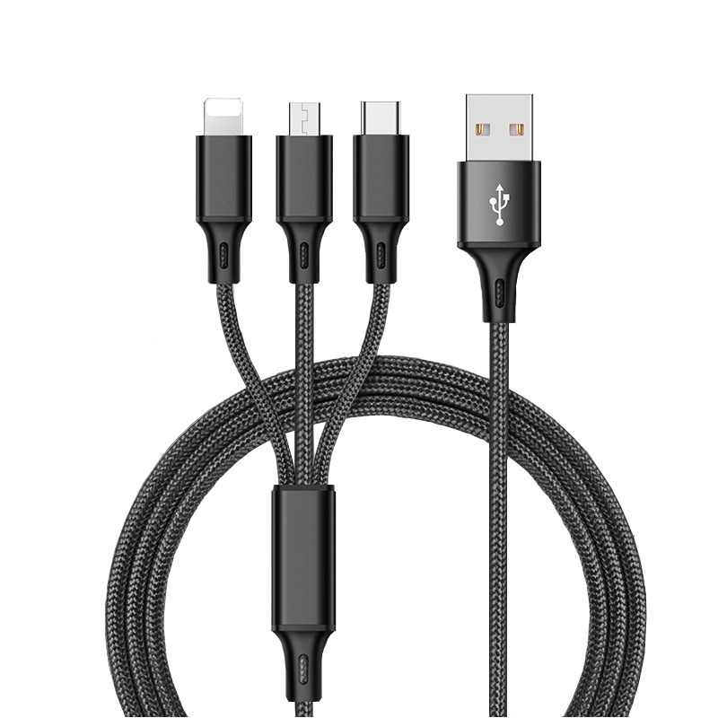 10ft 3 in 1 usb 3.0 charger cable micro usb type C fast charging data cable for mobile